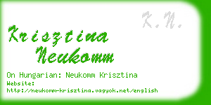 krisztina neukomm business card